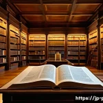 수리철학에서 수의 존재론 - A serene, mystical library scene symbolizing Platonic realism of numbers, with ancient scrolls glowi...
